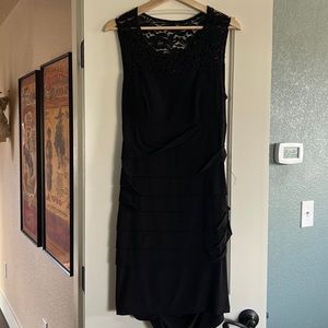 Black dress with lace accents